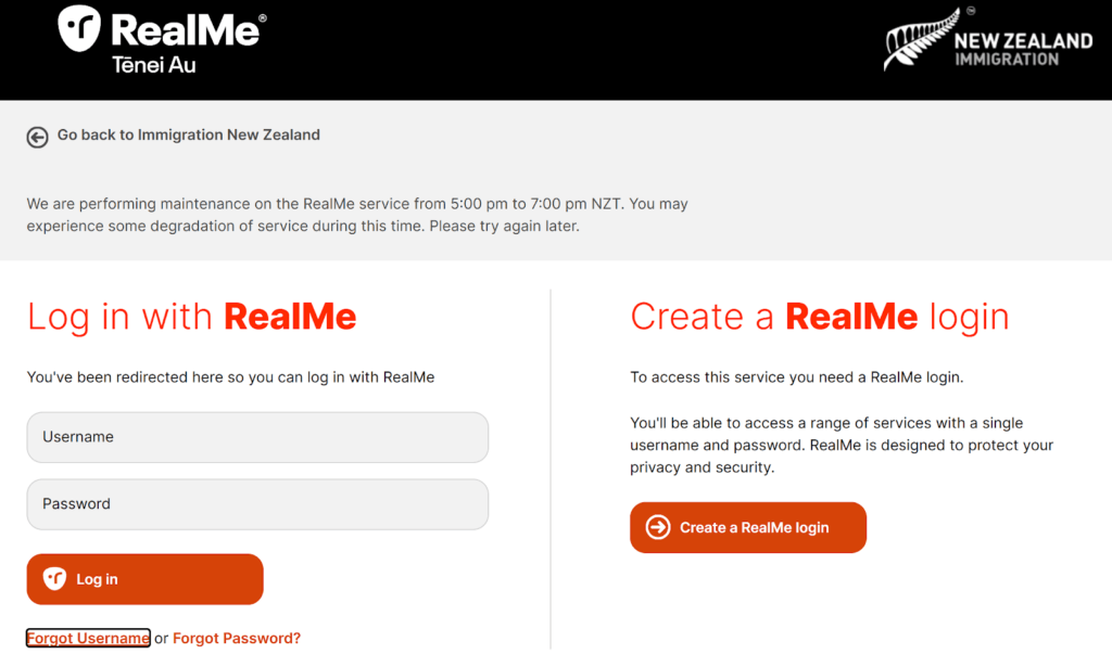 Create a RealMe login