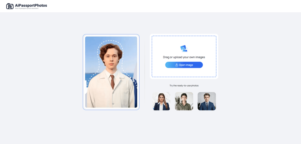 upload photos on aipassportphotos