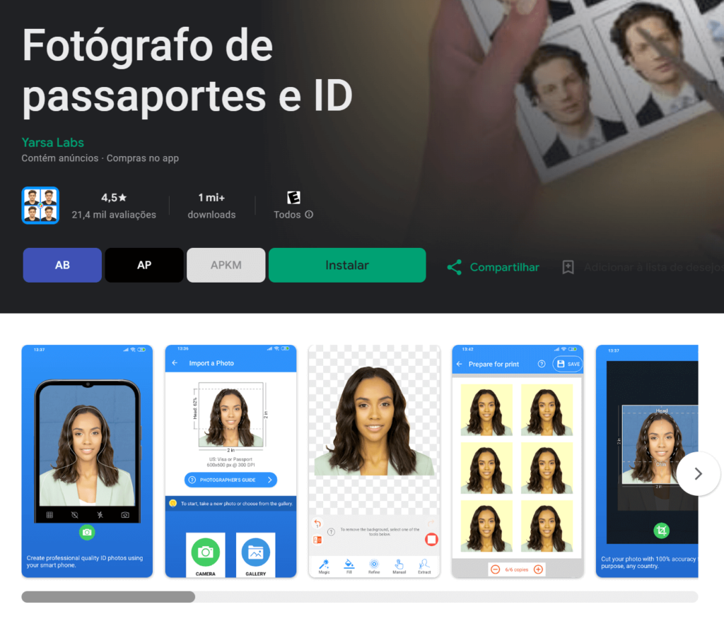 Fotógrafo de passaportes e ID